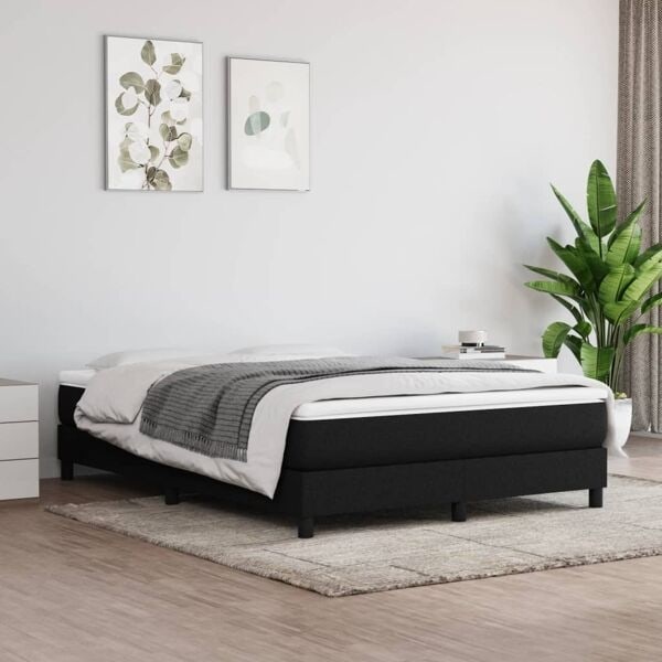 vidaXL Pocketresårmadrass svart 140x200x20 cm tyg Svart