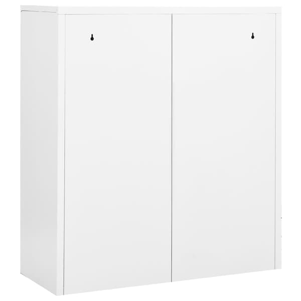 vidaXL Dokumentskåp vit 90x40x102 cm stål Vit