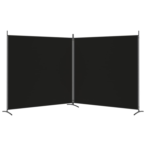 vidaXL Rumsavdelare 2 paneler 348x180 cm svart tyg Svart