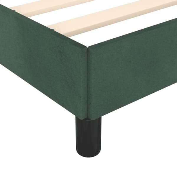 vidaXL Sängram mörkgrön 90x190 cm sammet Grön