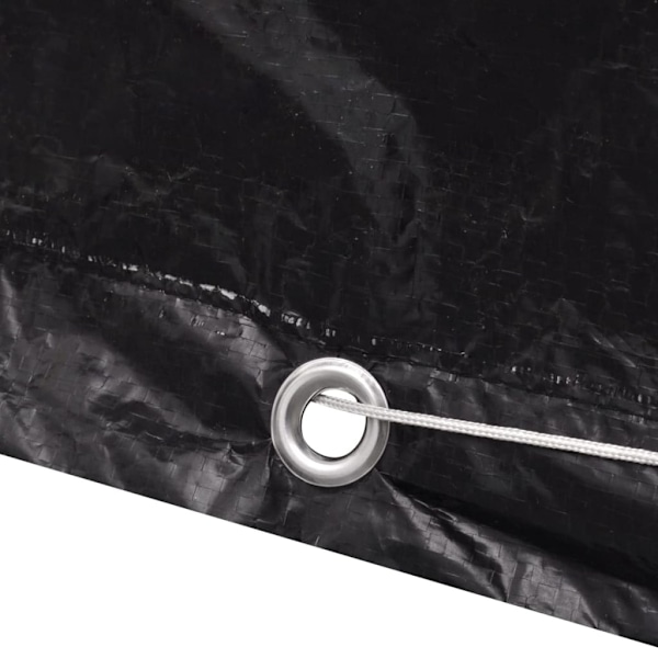 vidaXL Överdrag för trädgårdsmöbler 2 st 10 öljetter 240x140cm Svart