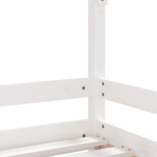 vidaXL Sängram för barnsäng vit 80x160 cm massiv furu Vit