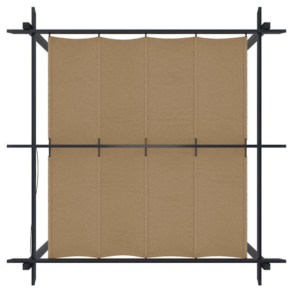 vidaXL Paviljong med infällbart tak 3x3 m taupe Taupe