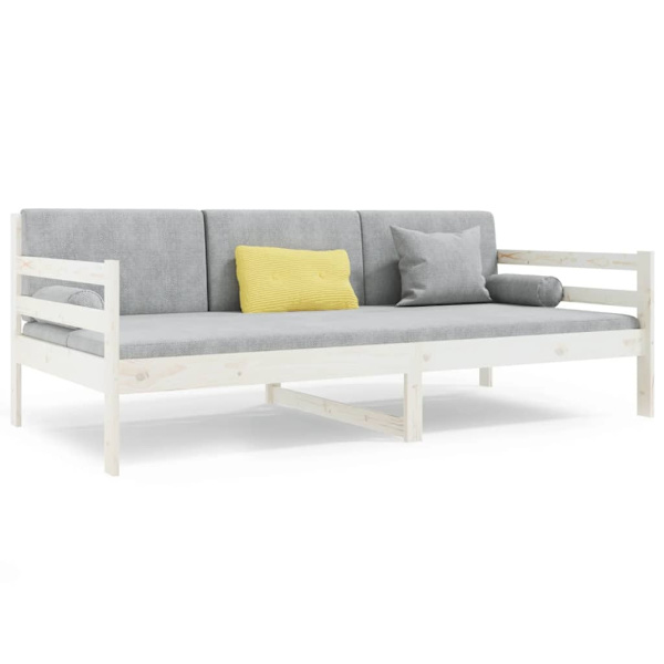 vidaXL Dagbädd vit 90x190 cm massiv furu Vit
