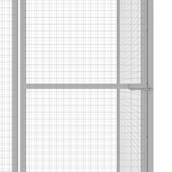 vidaXL Kattbur 3x1,5x2,5 m galvaniserat stål Silver
