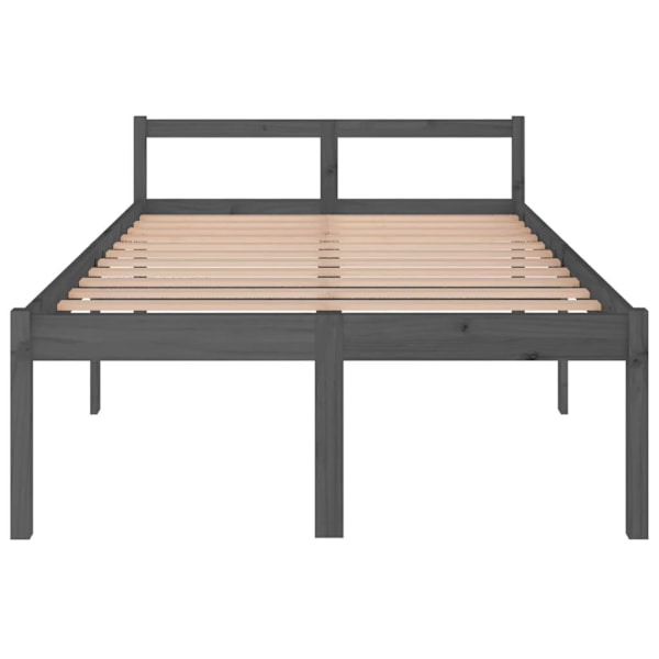 vidaXL Säng grå 120x200 cm massiv furu Grå