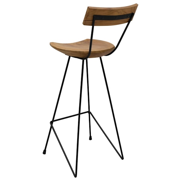 vidaXL Barstolar 2 st massiv teak Brun