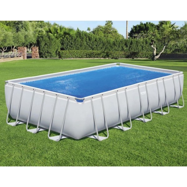 Bestway Poolöverdrag Flowclear rektangulär 703x336 cm blå Blå