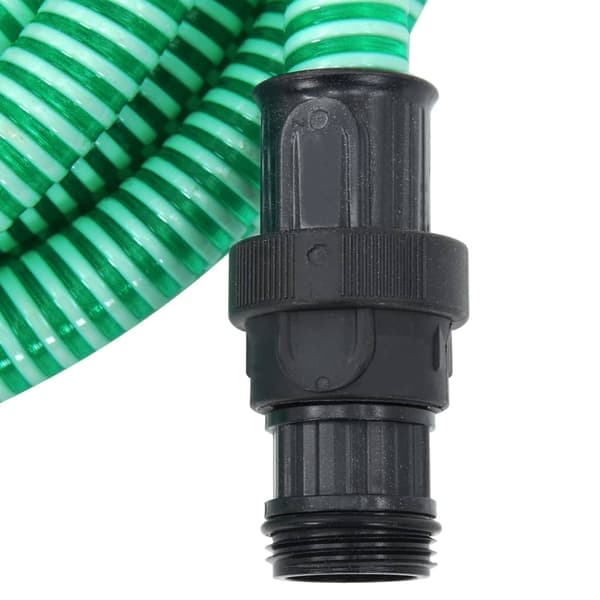 vidaXL Sugslang med kopplingar mässing grön 1" 10 m PVC Grön