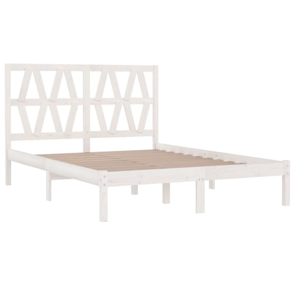 vidaXL Sängram vit massiv furu 120x200 cmmassiv Vit