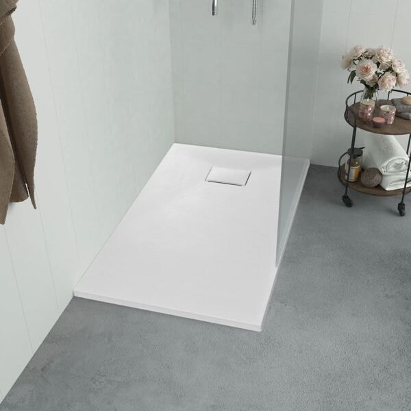 vidaXL Duschkar SMC vit 120x70 cm Vit