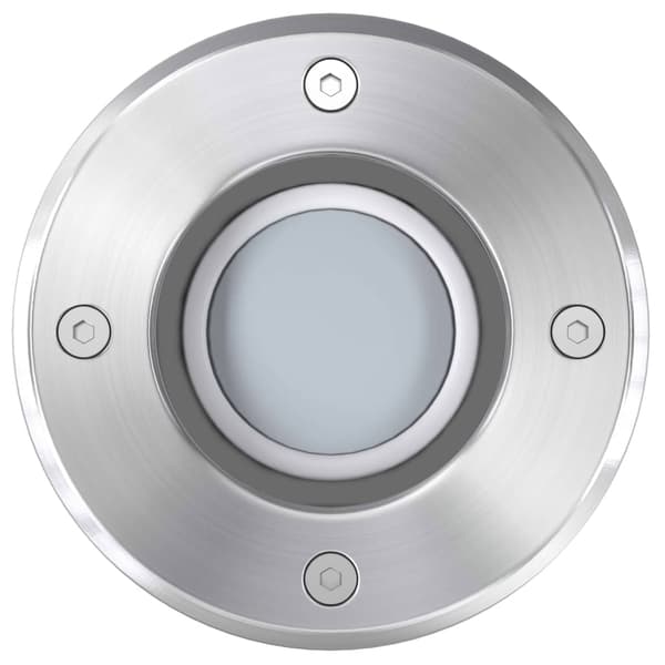 vidaXL Marklampor med LED 3 st runda Silver
