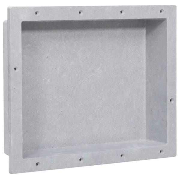vidaXL Infälld duschhylla niche matt grå 41x51x10 cm Grå