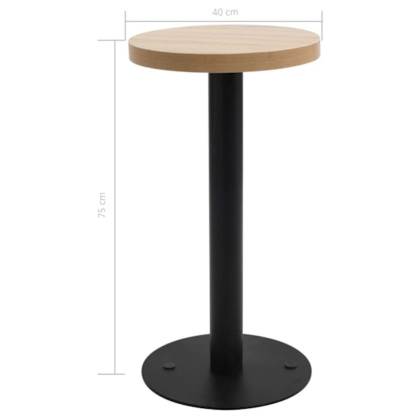 vidaXL Bistrobord ljusbrun 40 cm MDF Brun