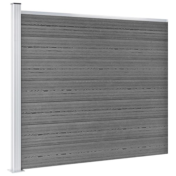 vidaXL Staketpanel WPC 175x146 cm grå grå