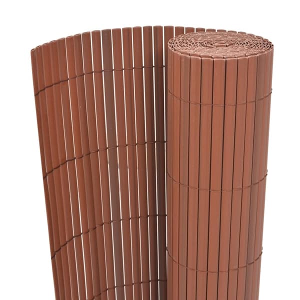 vidaXL Trädgårdsstängsel Brun 150 x 500 cm PVC Brun