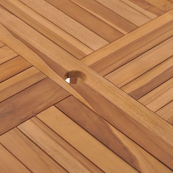 vidaXL Trädgårdsbord 110x110x75 cm massiv teak Brun