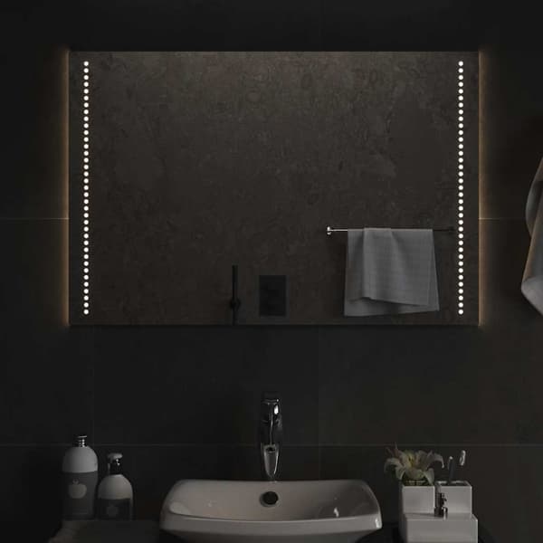 vidaXL Badrumsspegel LED 90x60 cm Transparent