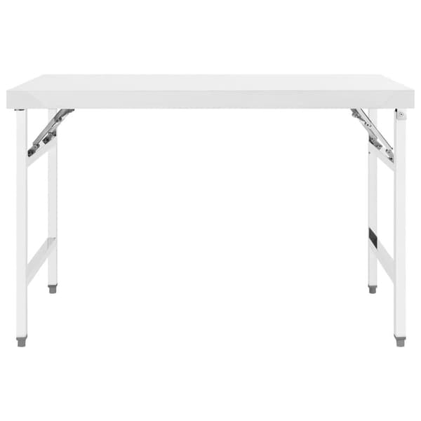 vidaXL Hopfällbart arbetsbord 120x60x80 cm rostfritt stål