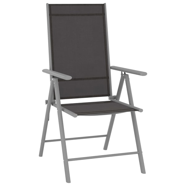 vidaXL Caféset 3 delar aluminium och textilen silver Silver