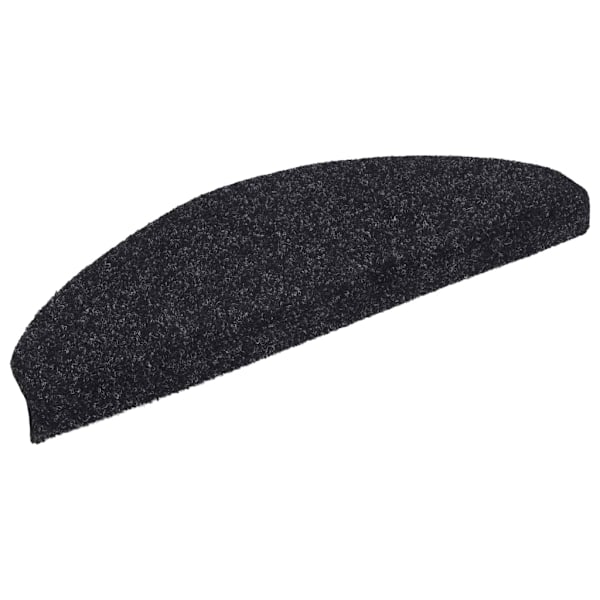 vidaXL Trappstegsmattor självhäftande 5 st svart 65x21x4 cm brodyr Svart