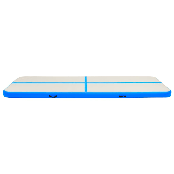 vidaXL Uppblåsbar gymnastikmatta med pump 700x100x20 cm PVC blå Blå
