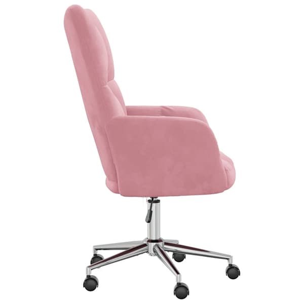 vidaXL Vilstol rosa sammet Rosa