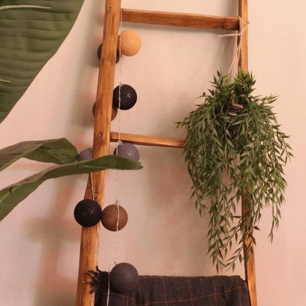 Emerald Konstväxt bambu i kruka hängande 50 cm Grön