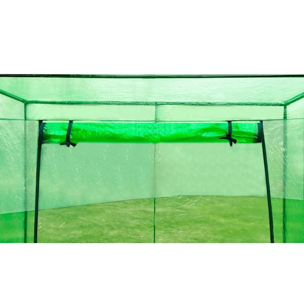 vidaXL Växthus stålram PVC Grön