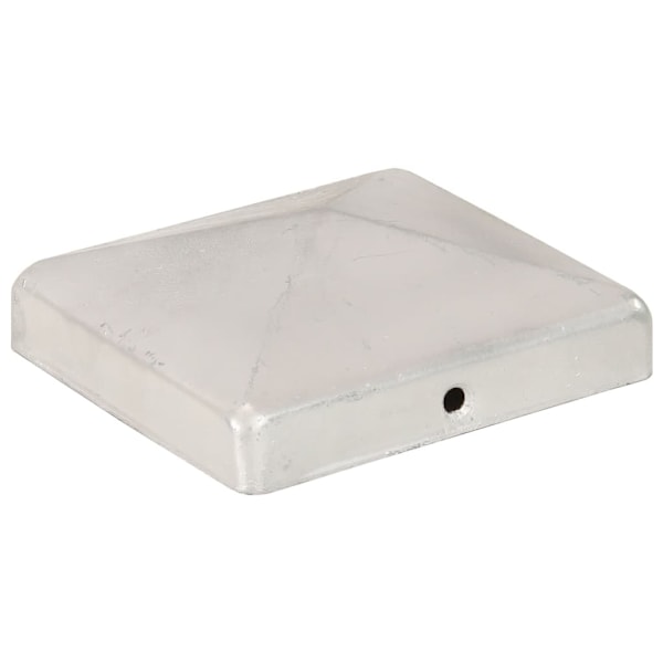 vidaXL Stolphattar pyramid 6 st galvaniserad metall 101x101 mm Silver