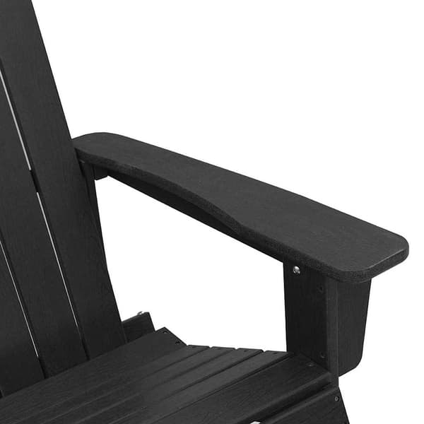 vidaXL Adirondack Gungstolar 2 st 2-sits Svart HDPE art