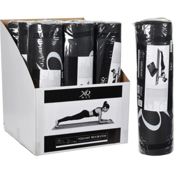 XQ Max Yogamatta 183x58x1 cm svart Svart