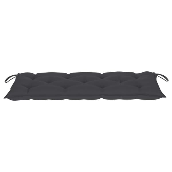 vidaXL Trädgårdsbänk med dyna 120 cm bambu Antracit