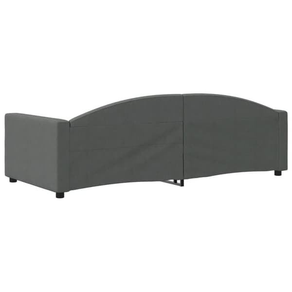 vidaXL Dagbädd mörkgrå 90x200 cm tyg Grå