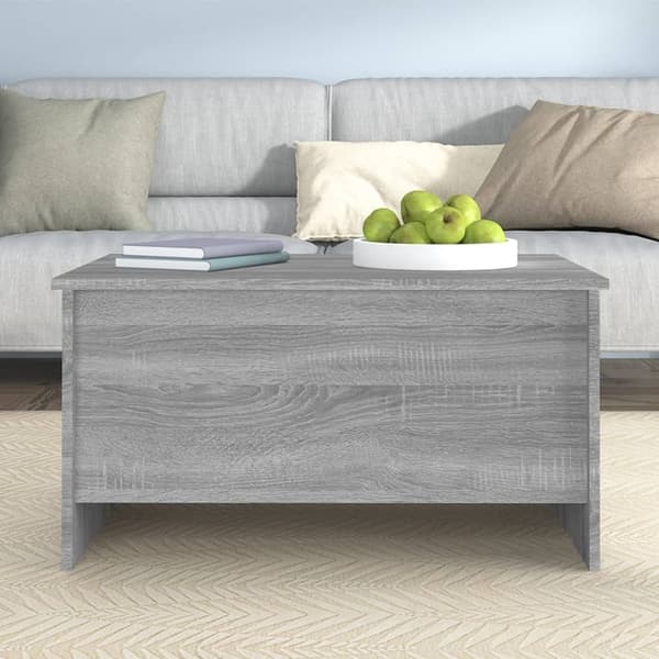 vidaXL Soffbord grå sonoma 80x55,5x41,5 cm konstruerat trä Grå