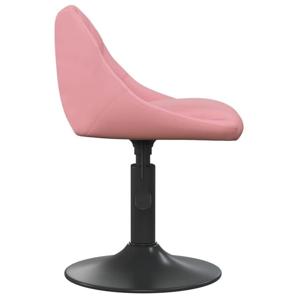 vidaXL Snurrbara matstolar 4 st rosa sammet Rosa