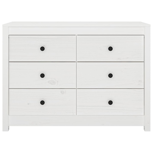 vidaXL Sidoskåp vit 100x40x72 cm massiv furu Vit
