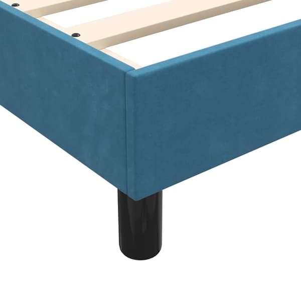 vidaXL Ramsäng med madrass mörkblå 80x210 cm sammet Blå