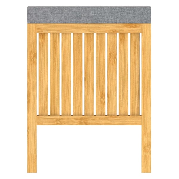 EISL 2-i-1 Tvättkorg med sittdyna bambu 39x39x52,5 cm Brun