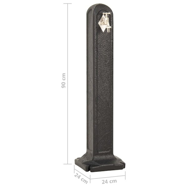 vidaXL Vattenpost antracit stenimitation Antracit