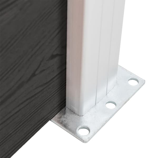 vidaXL Staketpanel WPC 95x186 cm grå grå