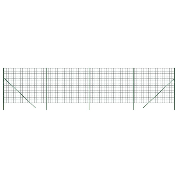 vidaXL Stängsel grön 1,4x10 m galvaniserat stål Grön