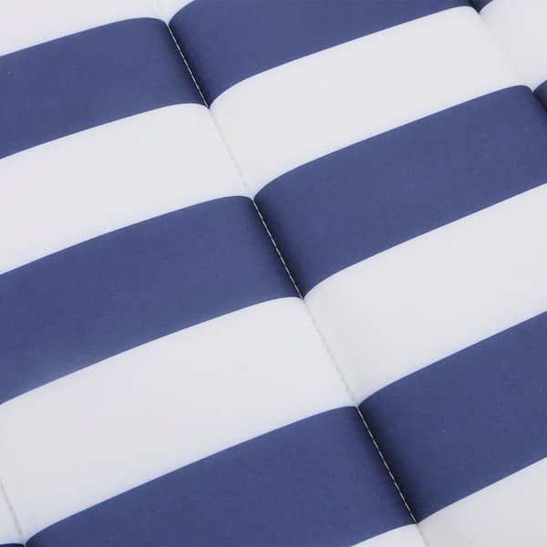 vidaXL Lounger kudde Oxford tyg (100% polyester) Blå och vit rand Blå