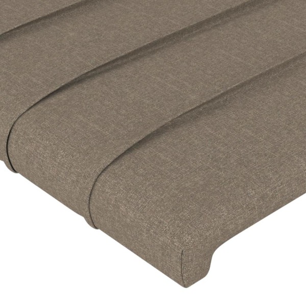 vidaXL Sänggavel med kanter taupe 103x23x118/128 cm tyg Taupe