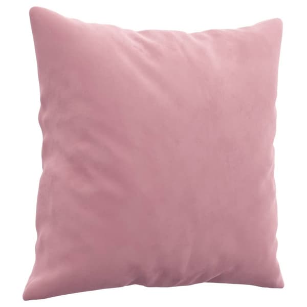 vidaXL Soffgrupp med dynor 4 delar rosa sammet Rosa