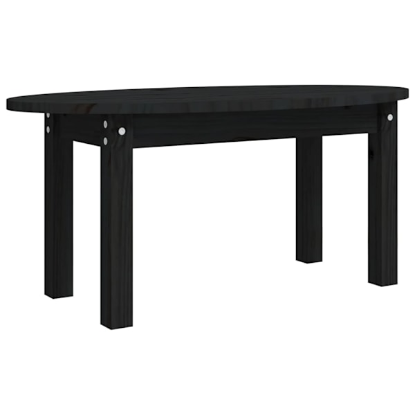 vidaXL Soffbord svart 80x40x35 cm massiv furu Svart