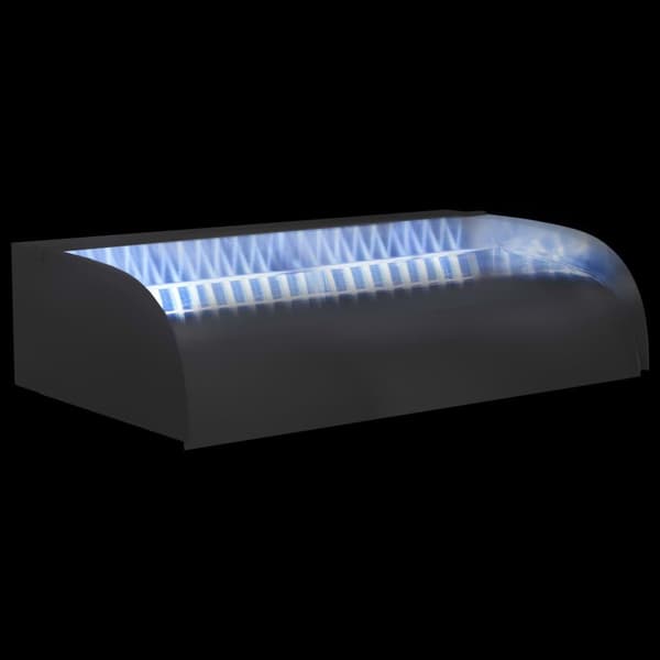 vidaXL Vattenfall med LED 60x34x14 cm rostfritt stål 304 Silver
