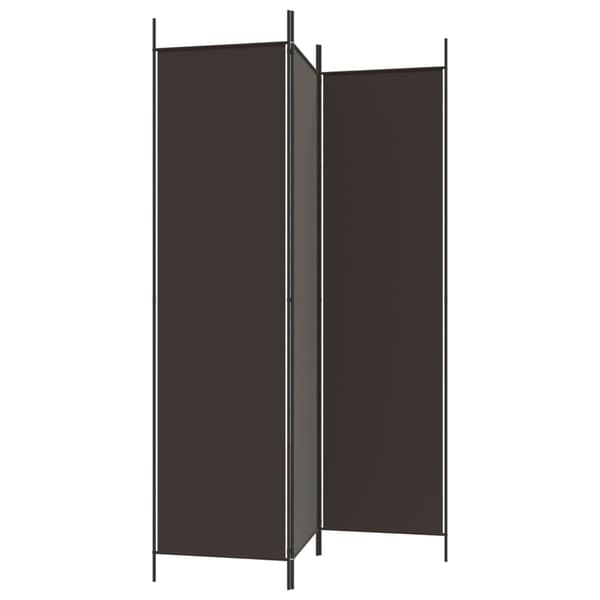 vidaXL Rumsavdelare 3 paneler 150 x 200 cm brun tyg Brun