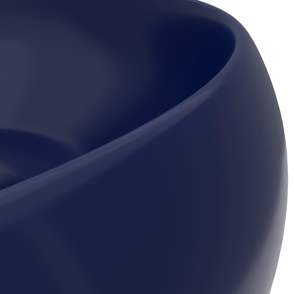 vidaXL Lyxigt runt handfat matt mörkblå 40x15 cm keramik Blå