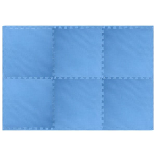 vidaXL Skyddsmatta 6 st 2,16 ㎡ EVA-skum blå Blå